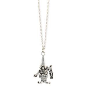 ZAD Silver Toned Garden Gnome Necklace NEW